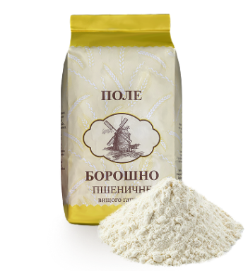 Борошно пшеничне ТМ «Поле», 1кг